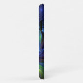 発光カラフル抽象芸術ブルーピンク緑フラクタル Case-Mate iPhoneケース (裏面/右)