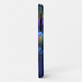 発光カラフル抽象芸術ブルーピンク緑フラクタル Case-Mate iPhoneケース (裏面/左)