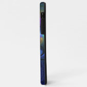 発光カラフル抽象芸術ブルーピンク緑フラクタル Case-Mate iPhoneケース (裏面/左)