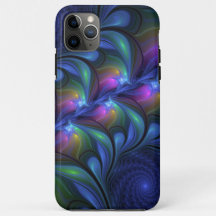 発光カラフル抽象芸術ブルーピンク緑フラクタル