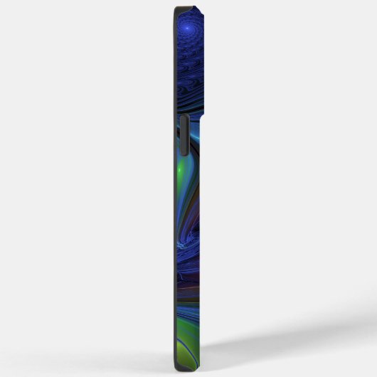 発光カラフル抽象芸術ブルーピンク緑フラクタル Case-Mate iPhoneケース (裏面 / 右)