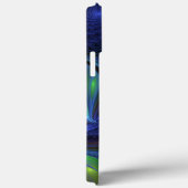 発光カラフル抽象芸術ブルーピンク緑フラクタル Case-Mate iPhoneケース (裏面 / 右)