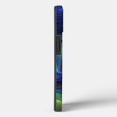発光カラフル抽象芸術ブルーピンク緑フラクタル Case-Mate iPhoneケース (裏面 / 右)