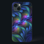 発光カラフル抽象芸術ブルーピンク緑フラクタル iPhone 13ケース<br><div class="desc">フラクタルモダンアート、抽象芸術、光。デザインのためにあなたの電話ケースとそれ以上。</div>