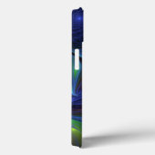 発光カラフル抽象芸術ブルーピンク緑フラクタル Case-Mate iPhoneケース (裏面 / 右)