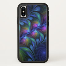 発光カラフル抽象芸術ブルーピンク緑フラクタル