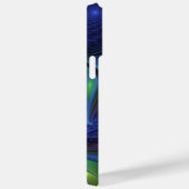 発光カラフル抽象芸術ブルーピンク緑フラクタル Case-Mate iPhoneケース (裏面 / 右)