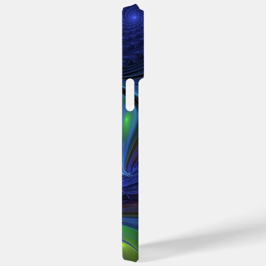 発光カラフル抽象芸術ブルーピンク緑フラクタル Case-Mate iPhoneケース (裏面 / 右)