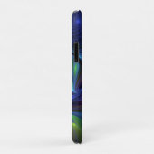 発光カラフル抽象芸術ブルーピンク緑フラクタル Case-Mate iPhoneケース (裏面/右)