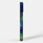 発光カラフル抽象芸術ブルーピンク緑フラクタル Case-Mate iPhoneケース (裏面 / 右)