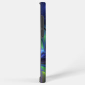 発光カラフル抽象芸術ブルーピンク緑フラクタル SAMSUNG GALAXYケース (右側面)