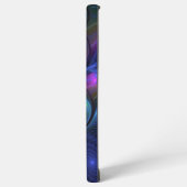 発光カラフル抽象芸術ブルーピンク緑フラクタル SAMSUNG GALAXYケース (左側面)