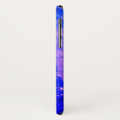 発光カラフル抽象芸術ブルーホワイトネイビーレギンス Case-Mate iPhoneケース (裏面/左)