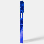 発光カラフル抽象芸術ブルーホワイトネイビーレギンス Case-Mate iPhoneケース (裏面 / 右)