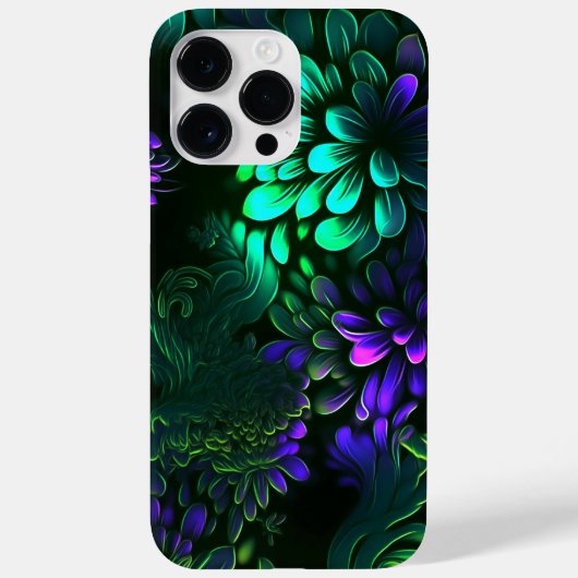 発光カラフル花デザイン Case-Mate iPhoneケース (裏面)