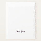 発光カラフル花、抽象芸術フラクタル名 プランナー手帳 (裏面)