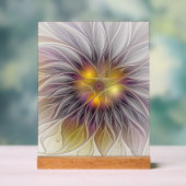 発光カラフル花、抽象芸術フラモダンクタル アクリルサイン (ニュートラル)