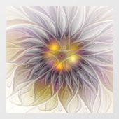 発光カラフル花、抽象芸術フラモダンクタル ウィンドウサイン (シート)