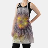 発光カラフル花、抽象芸術フラモダンクタル エプロン (インサイチュ)