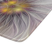 発光カラフル花、抽象芸術フラモダンクタル カッティングボード (角)