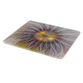 発光カラフル花、抽象芸術フラモダンクタル カッティングボード (角)