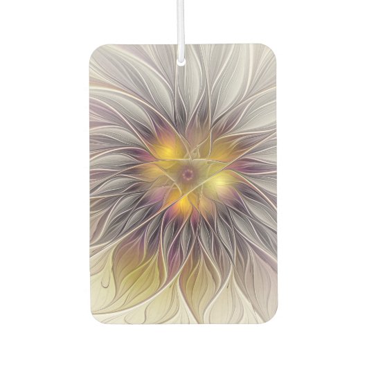 発光カラフル花、抽象芸術フラモダンクタル カーエアーフレッシュナー (正面)