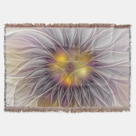 発光カラフル花、抽象芸術フラモダンクタル スローブランケット