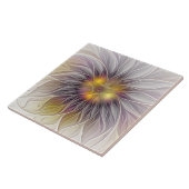 発光カラフル花、抽象芸術フラモダンクタル タイル (側面)