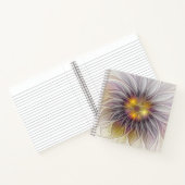 発光カラフル花、抽象芸術フラモダンクタル ノートブック (内部)