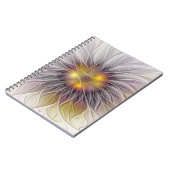 発光カラフル花、抽象芸術フラモダンクタル ノートブック (左側)