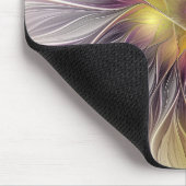 発光カラフル花、抽象芸術フラモダンクタル マウスパッド (コーナー)