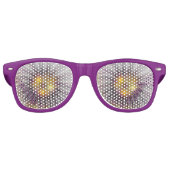 発光カラフル花、抽象芸術フラモダンクタル レトロサングラス (正面)