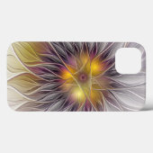 発光カラフル花、抽象芸術フラモダンクタル Case-Mate iPhoneケース (裏面 (横))