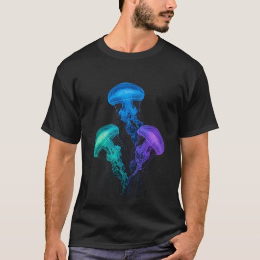 発光クラゲの深淵 Tシャツ (正面)