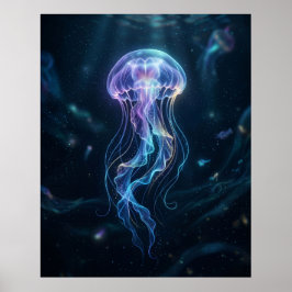 発光クラゲ 海の光 ポスター
