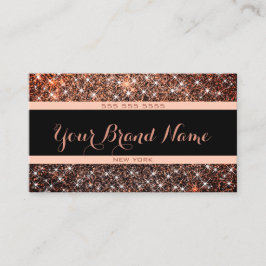 発光グリッター暗色バラ金ゴールド 名刺