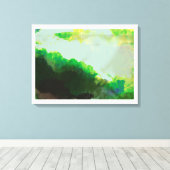 発光グリーン キャンバスプリント (インサイチュ (ウッドフロア))