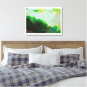 発光グリーン キャンバスプリント (インサイチュ (寝室))