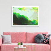 発光グリーン キャンバスプリント (インサイチュ (リビング))