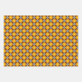 発光ゴールデンドット白黒格子パターン ラッピングペーパーシート (正面3)