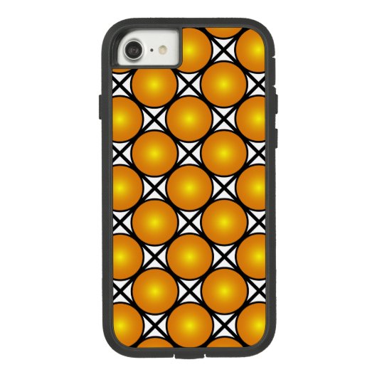 発光ゴールデンドット白黒格子パターン Case-Mate iPhoneケース (裏面)