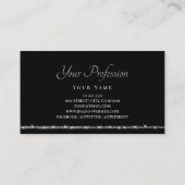 発光シルバーグリッタースパークルスターロゴブラック 名刺 (裏面)