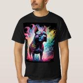 発光センチネル:ホログラフィック(犬)スタッフォード Tシャツ (正面)