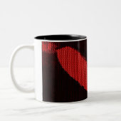 発光ダイオードのツェッペリン型飛行船 ツートーンマグカップ (左)