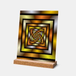 発光トンネルカラフルグラフィックフラクタルパターン アクリルサイン