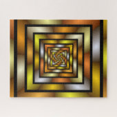 発光トンネルカラフルグラフィックフラクタルパターン ジグソーパズル (横)