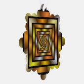 発光トンネルカラフルフラトリップ（幻覚体験）のようなルタルグラフィック オーナメントカード (右)