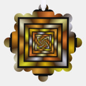 発光トンネルカラフルフラトリップ（幻覚体験）のようなルタルグラフィック オーナメントカード (裏面)