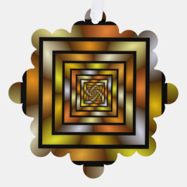 発光トンネルカラフルフラトリップ（幻覚体験）のようなルタルグラフィック オーナメントカード