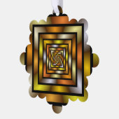 発光トンネルカラフルフラトリップ（幻覚体験）のようなルタルグラフィック オーナメントカード (左)